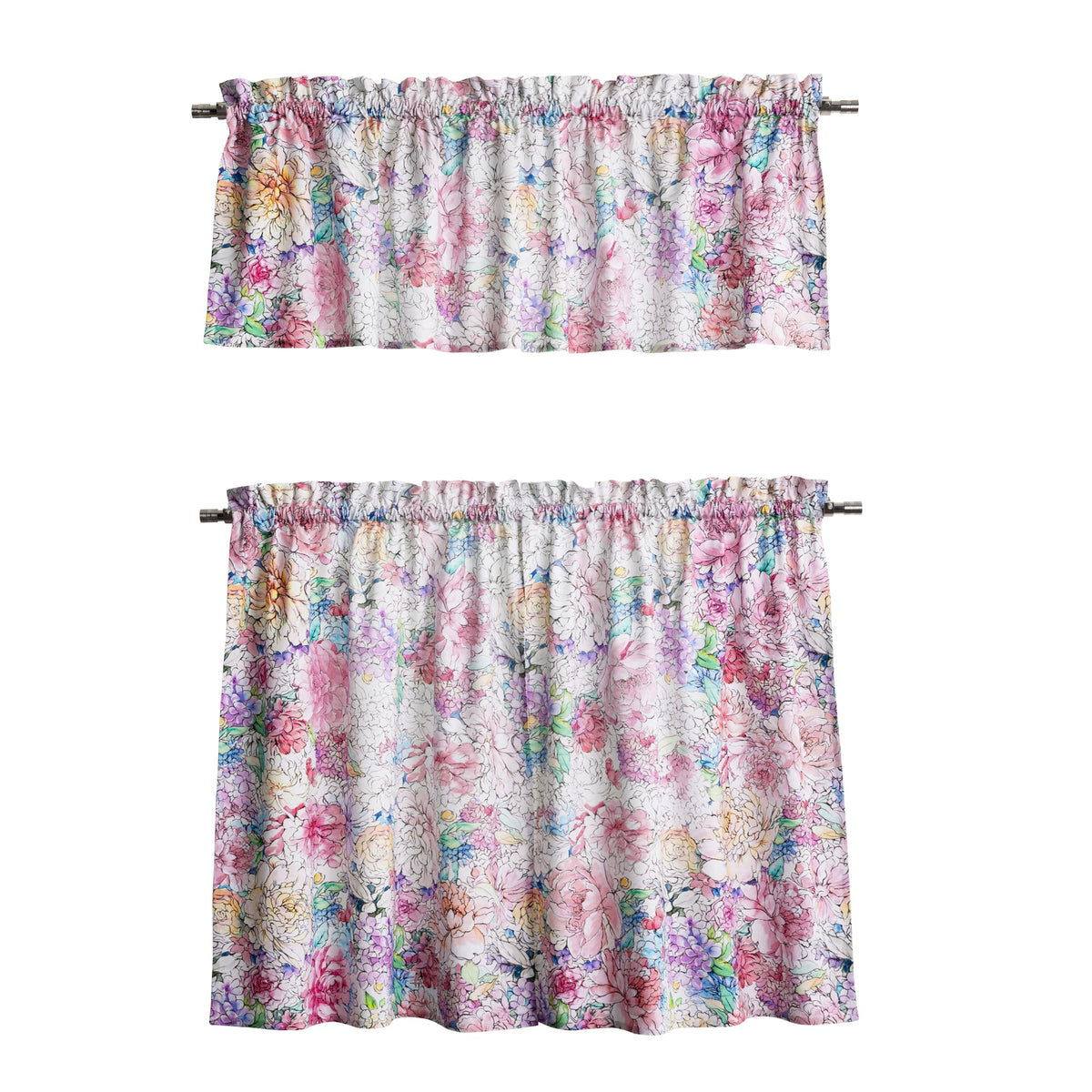Floral Love Kitchen Curtains