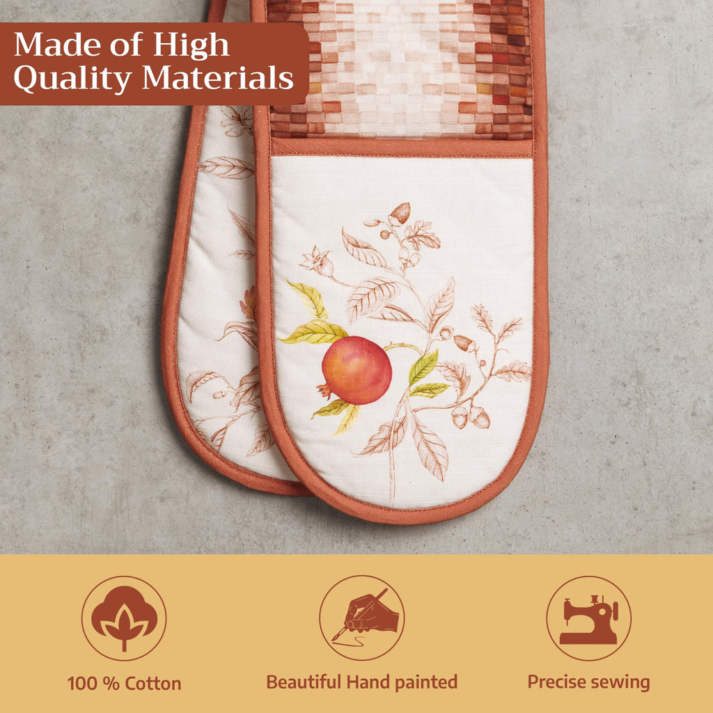 Vintage harvest Double Oven Mitts