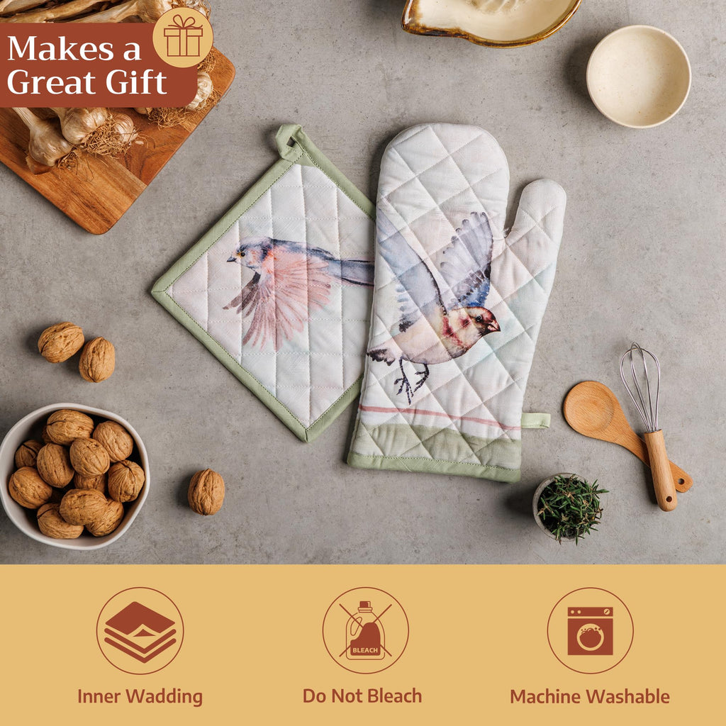 Flying Birds Oven Mitts