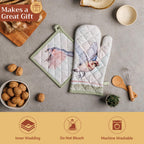 Flying Birds Oven Mitts + Pot Holders