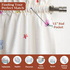 Flower In The Field Kitchen Curtains
