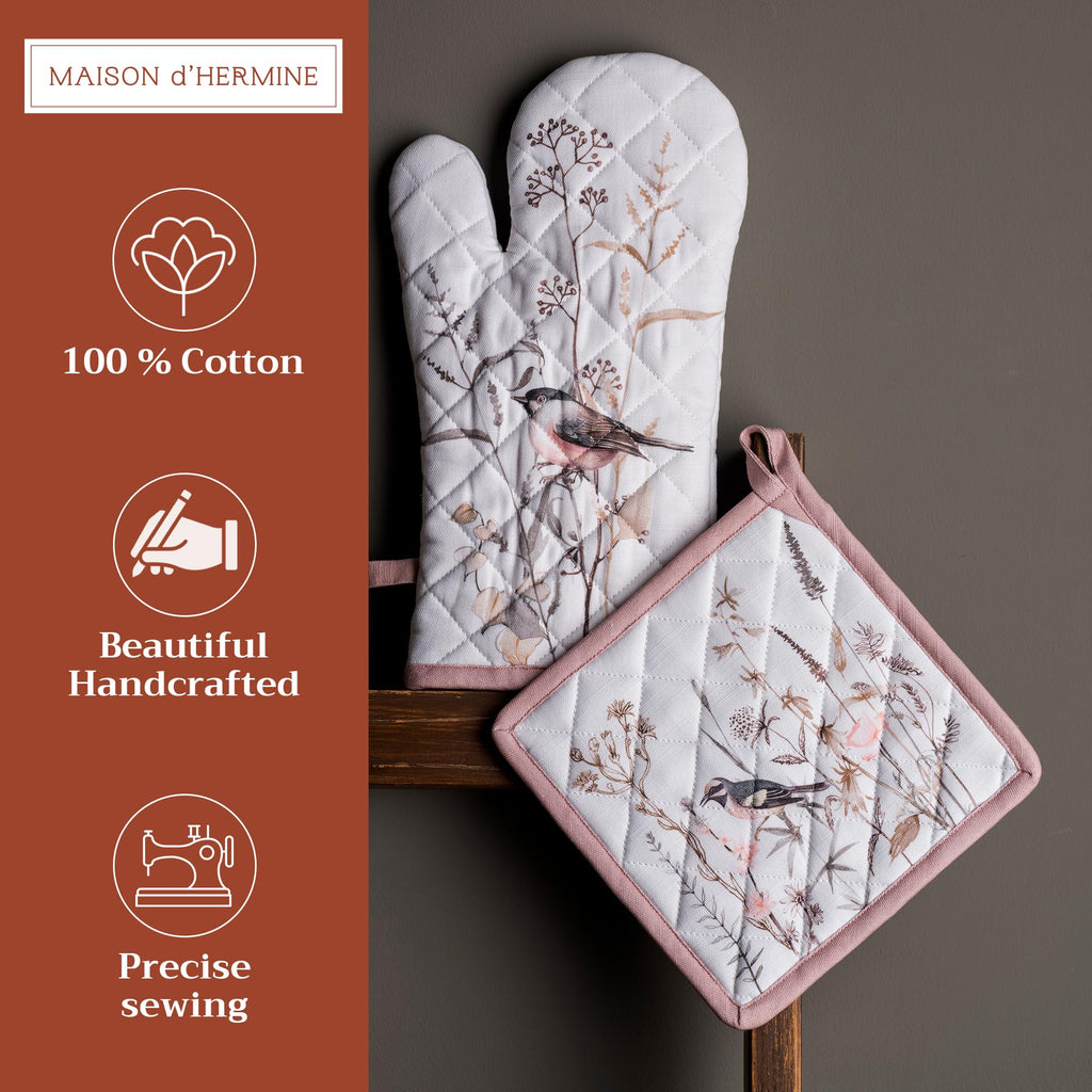 Meadow Florals Oven Mitts + Pot Holders