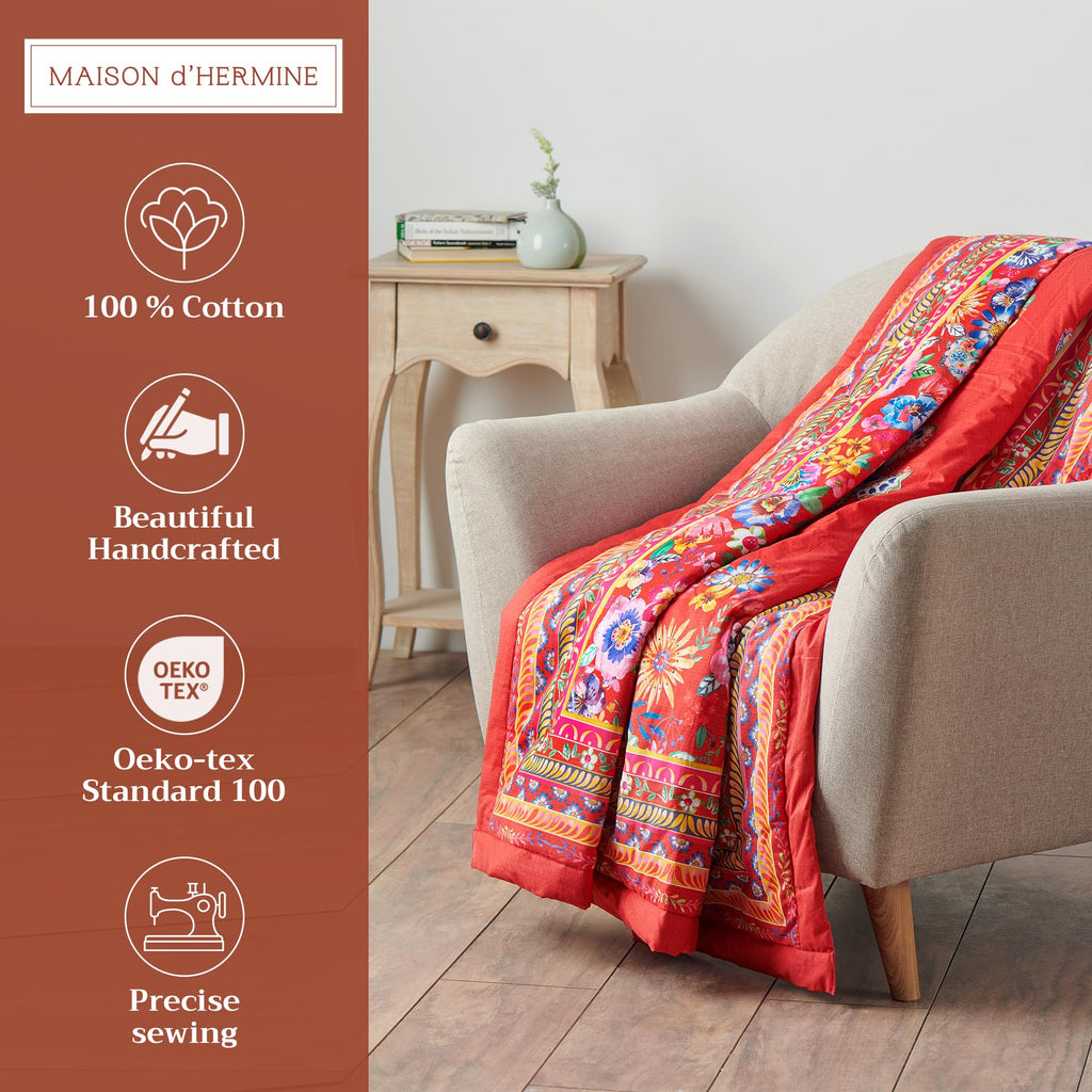Happy Florals Throw Blankets