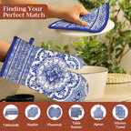Melodie Bleue Oven Mitts