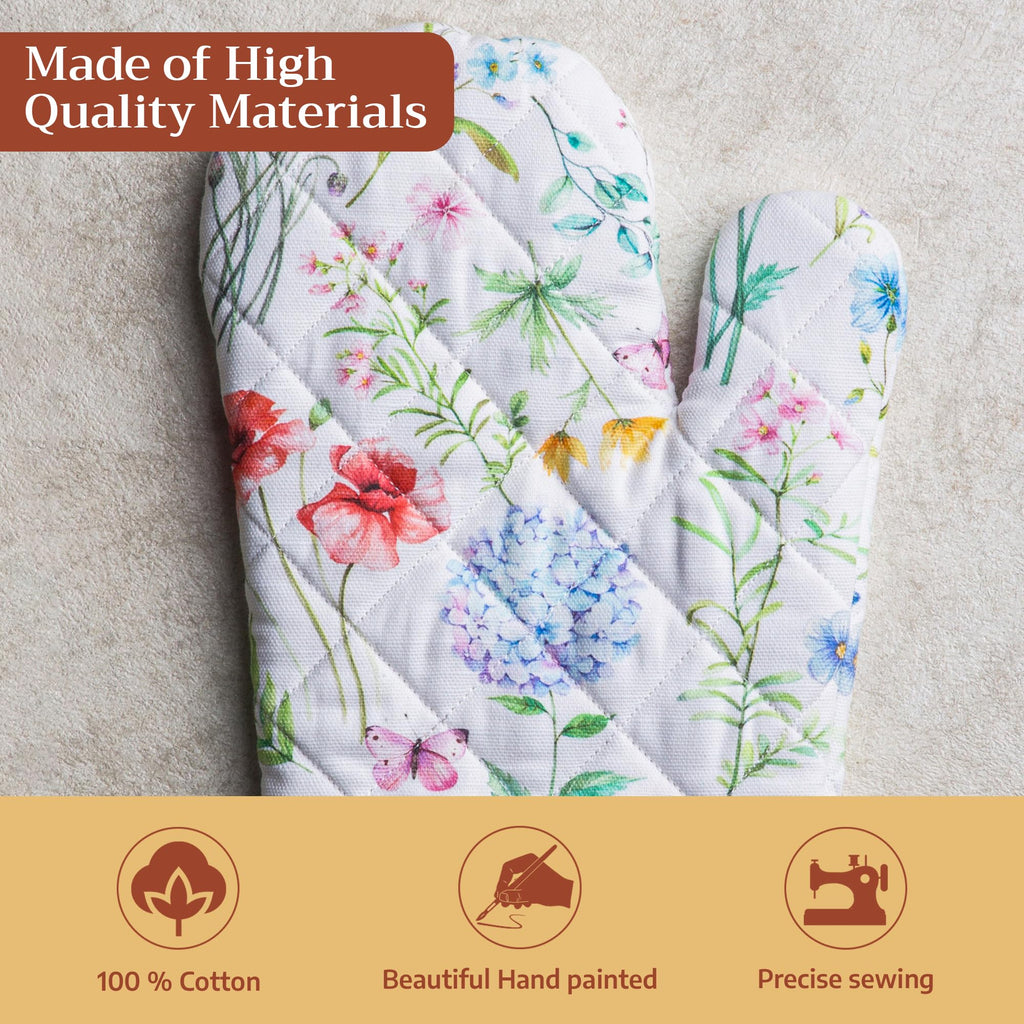 Just Floral Oven Mitts