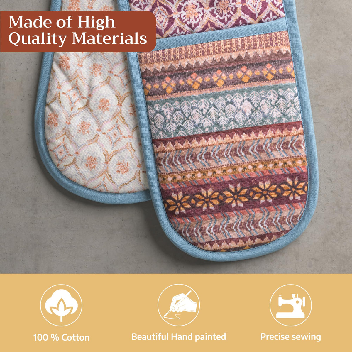 Fair Isle Double Oven Mitts