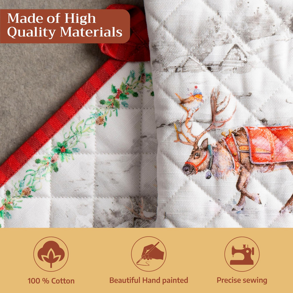 Christmas Tradition Oven Mitts + Pot Holders