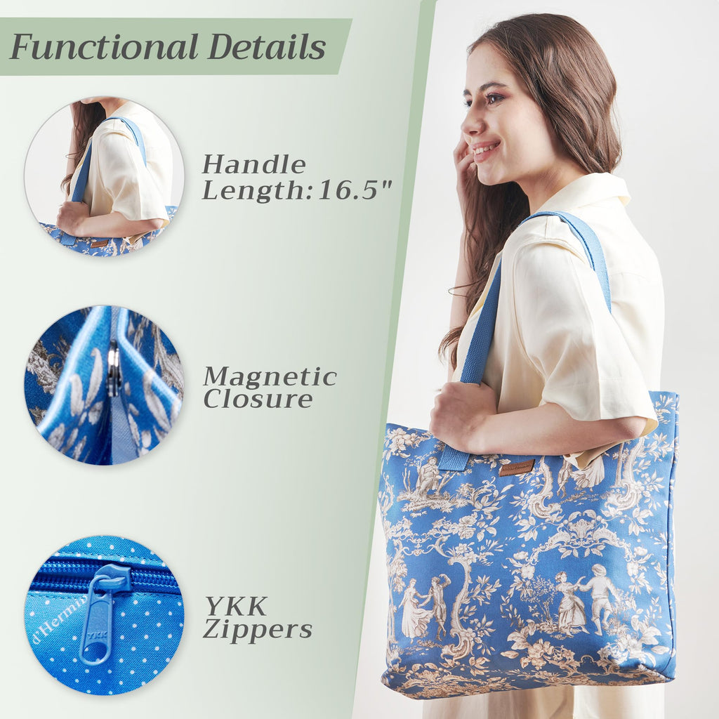 Joli Jouy Canvas Tote Bags