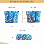 Happy Florals Canvas Tote Bags