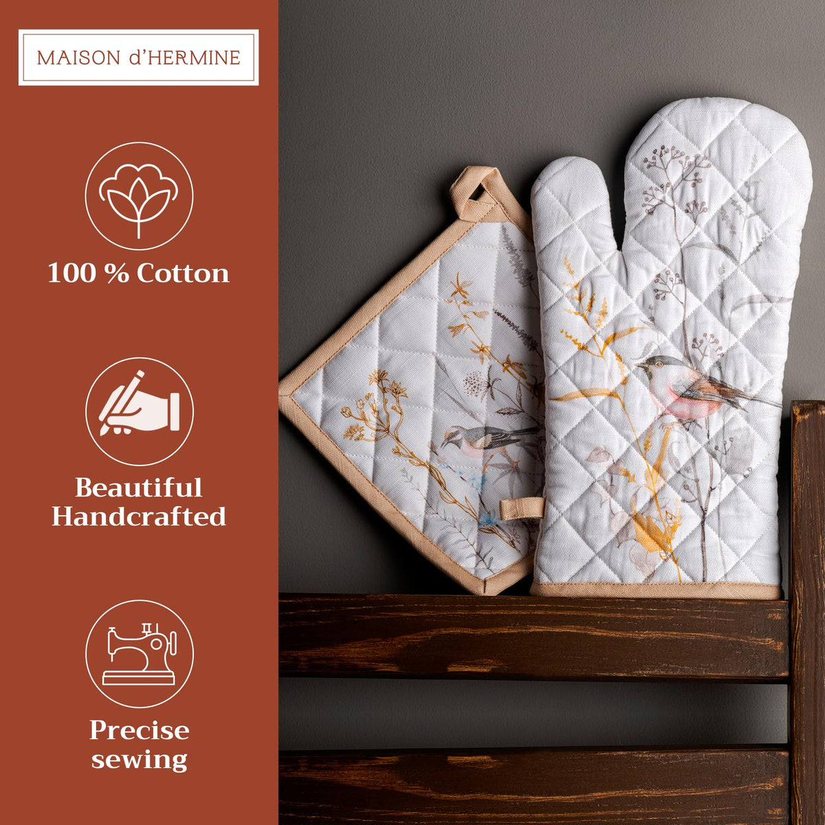 Meadow Florals Oven Mitts + Pot Holders