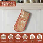 Kashmir Paisley Double Oven Mitts