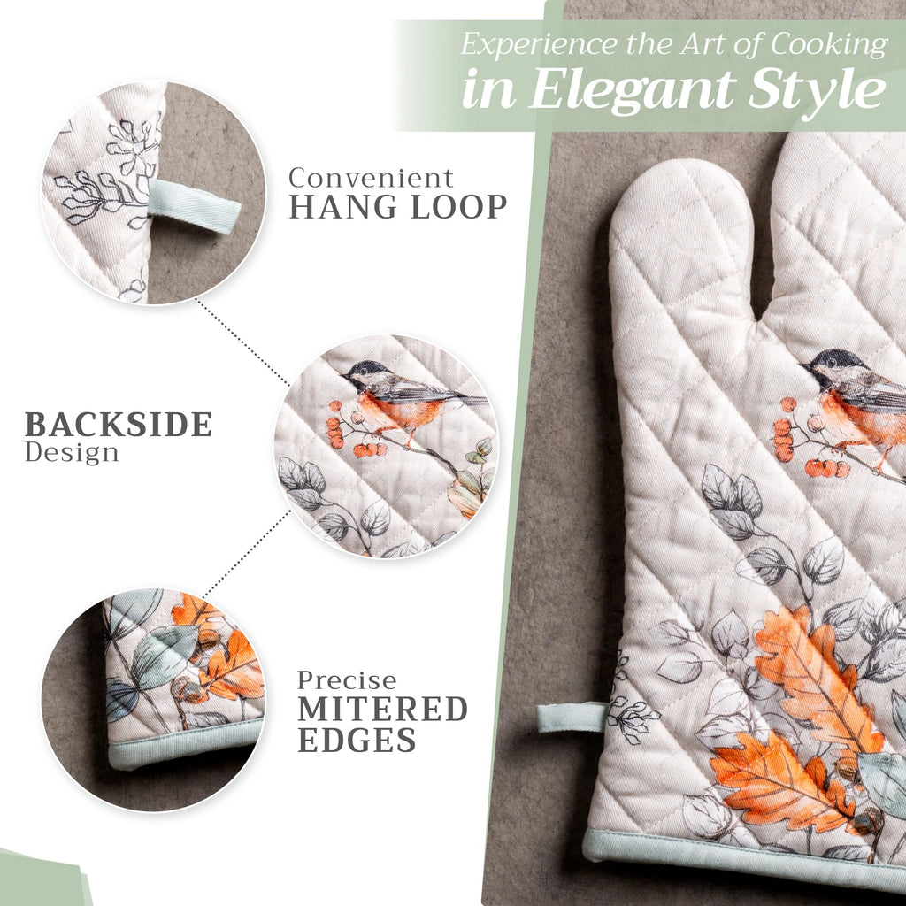 Whitish Shabby Chique Oven Mitts