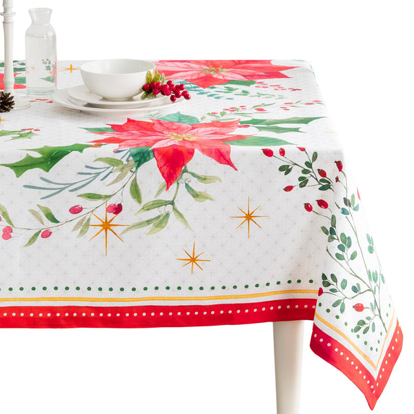 Poinsettia Christmas Tablecloths