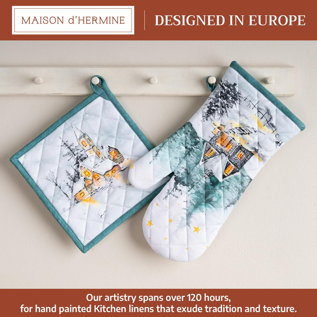 Neige de noel Oven Mitts + Pot Holders