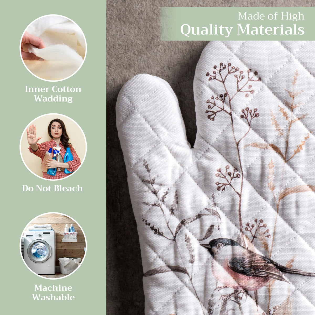 Meadow Florals Oven Mitts
