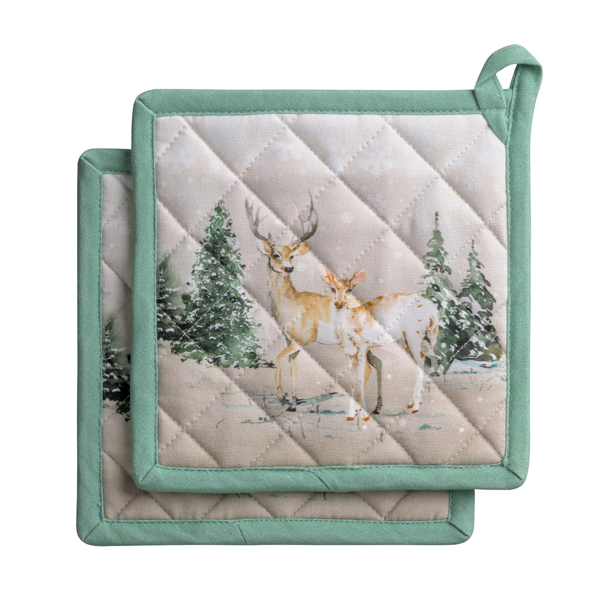 Deer In The Woods Pot Holders