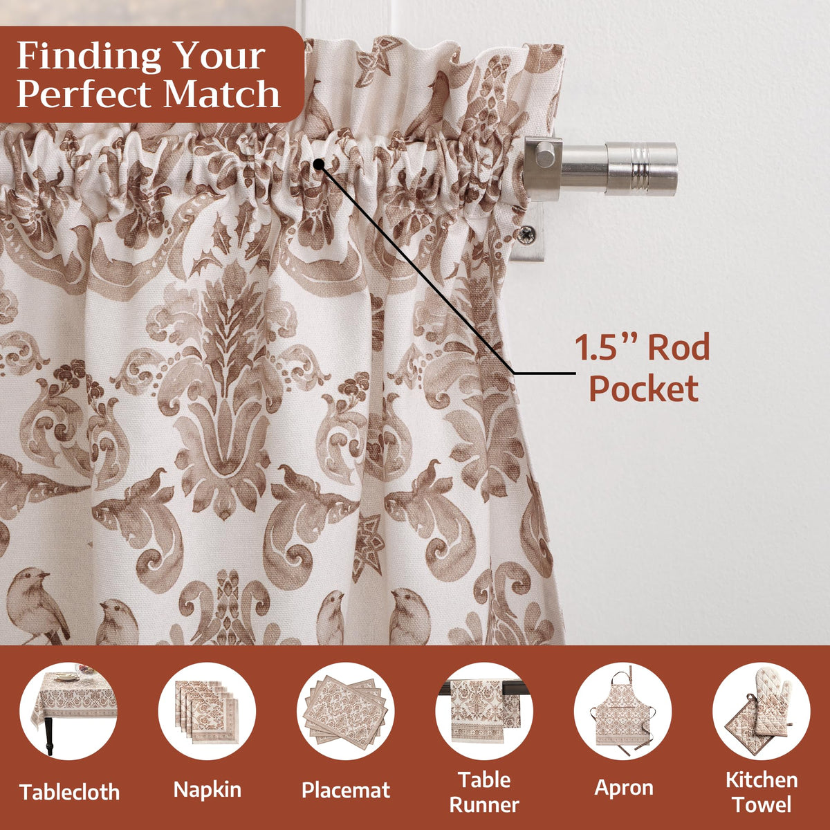 Allure Kitchen Curtains