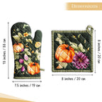 Pumpkin Garden Oven Mitts + Pot Holders