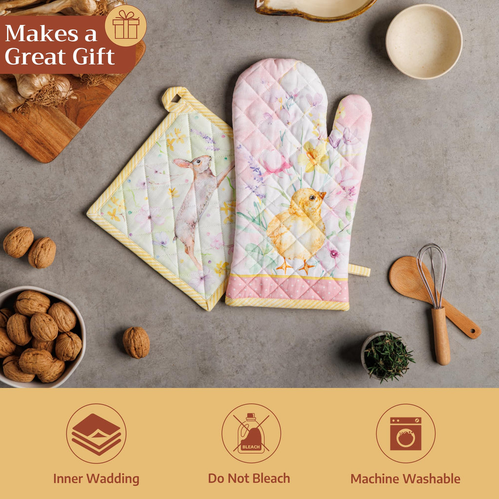 Easter Zest Oven Mitts