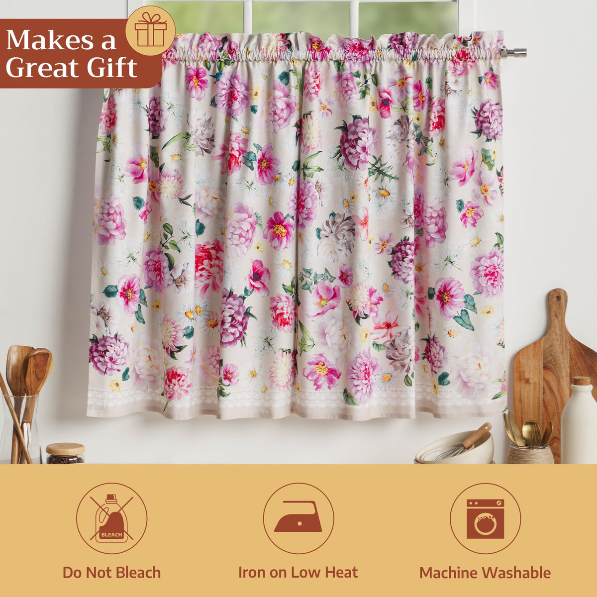 Pivoine Kitchen Curtains