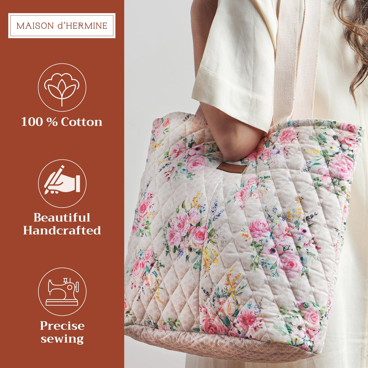 Sweet Rose Lavender Shopping Bags