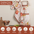 Vintage harvest Oven Mitts + Pot Holders