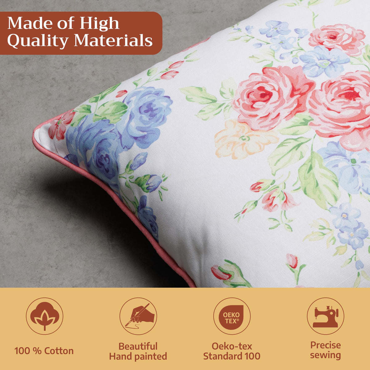 Vintage Floral Throw Pillow Covers