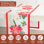 Poinsettia Christmas Table Runners