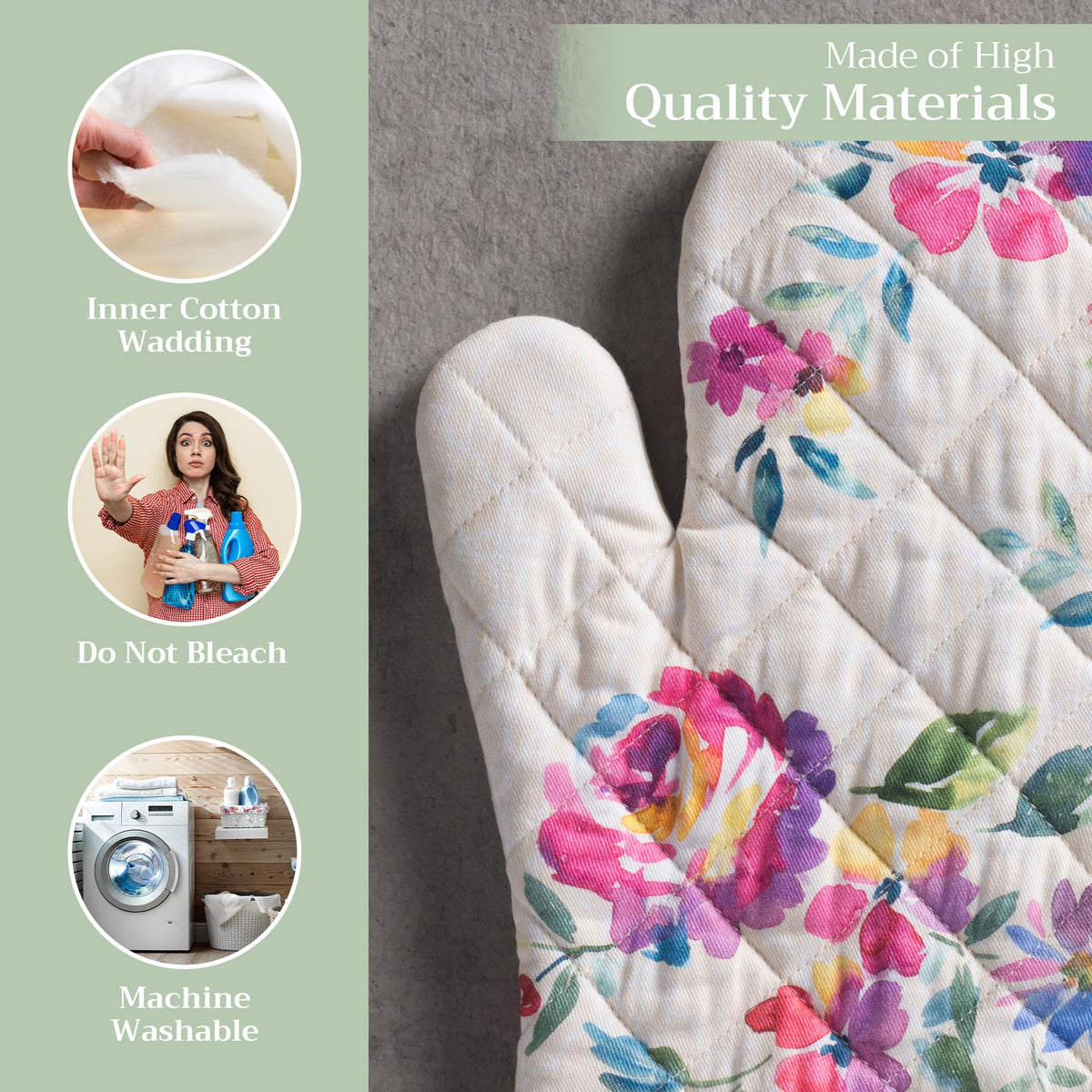 Rose Garden Oven Mitts