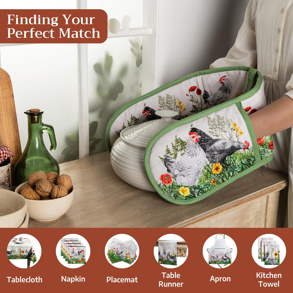 Basse Cour Double Oven Mitts