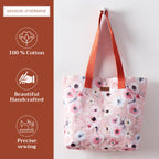 Romantic Poppy Canvas Tote Bags