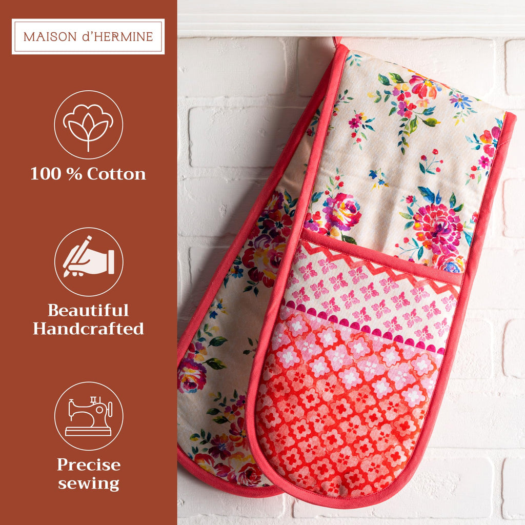 Rose Garden Double Oven Mitts
