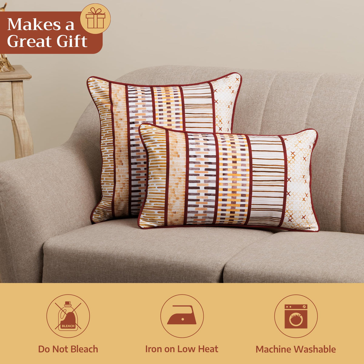 Russet Throw Pillow Covers