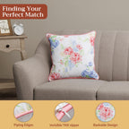 Vintage Floral Throw Pillow Covers