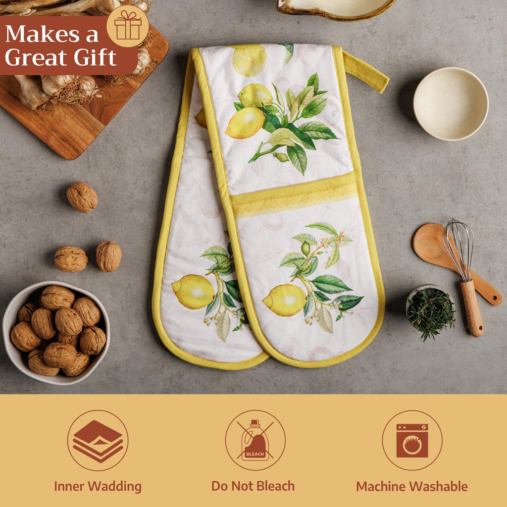 Limoncello Double Oven Mitts