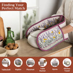 Fanny Lavender Double Oven Mitts