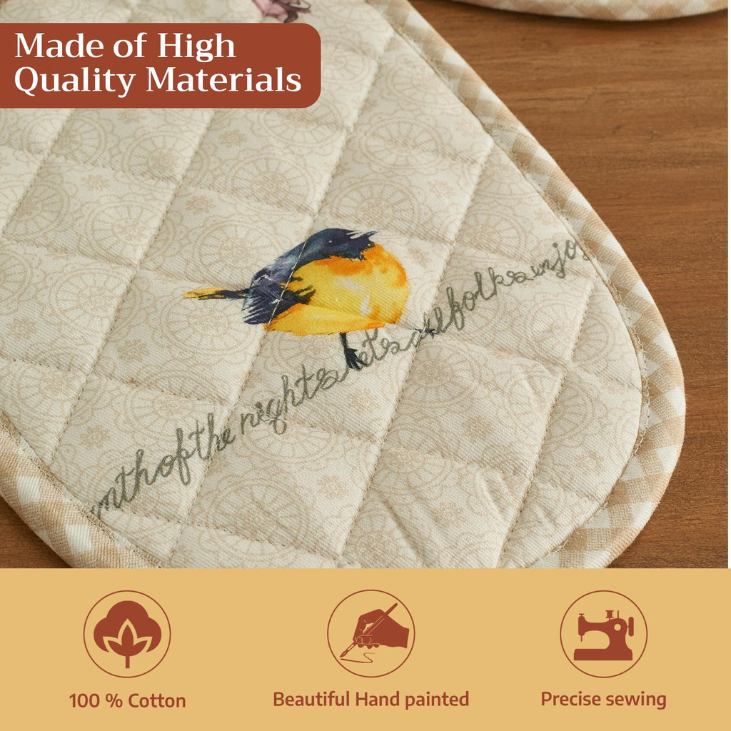 Birdies on Wire Double Oven Mitts
