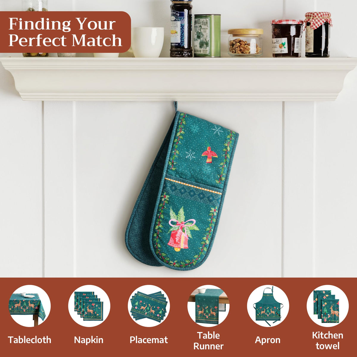 Hygge Christmas Double Oven Mitts
