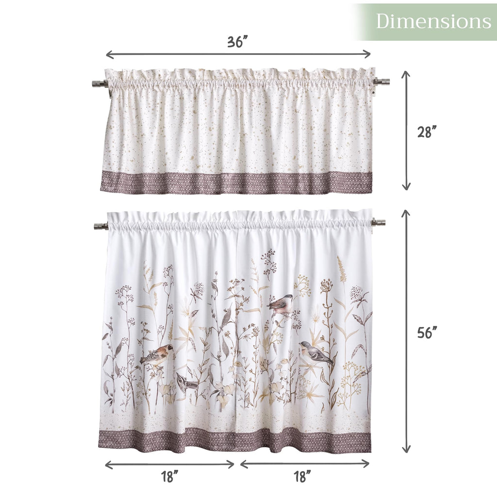 Meadow Florals Kitchen Curtains