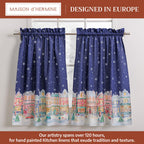 Christmas Market Kitchen Curtains