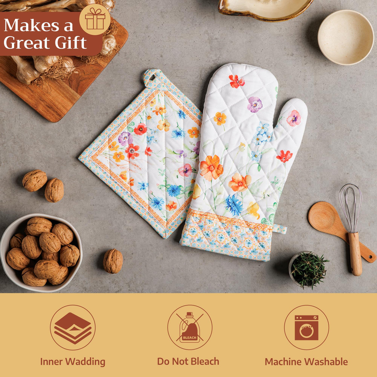 Summer Whisper Oven Mitts + Pot Holders