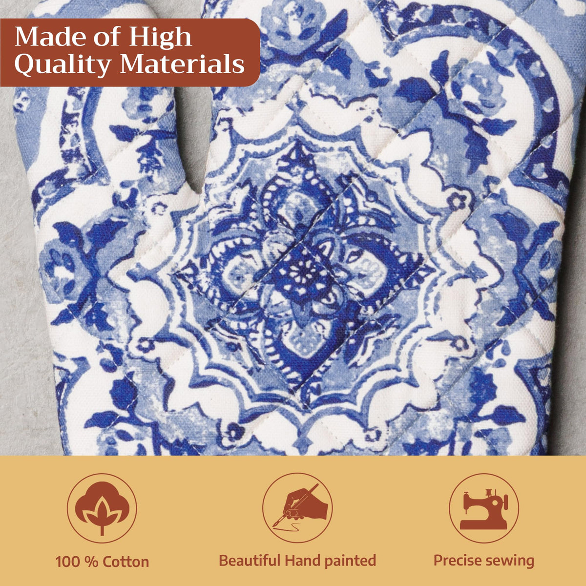 Melodie Bleue Oven Mitts