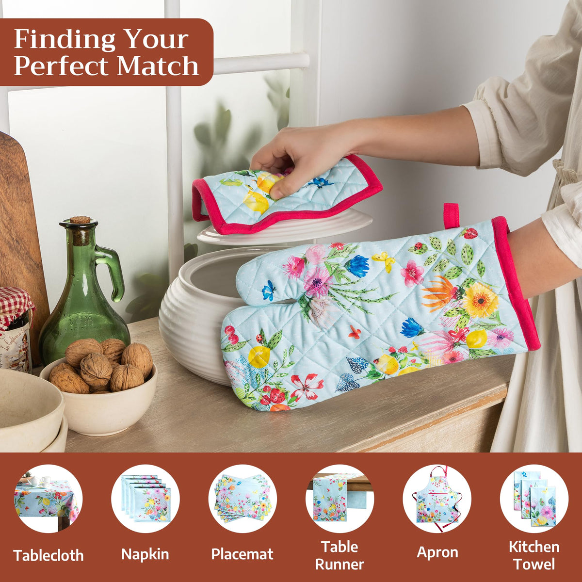 Jardin D'Ete Oven Mitts