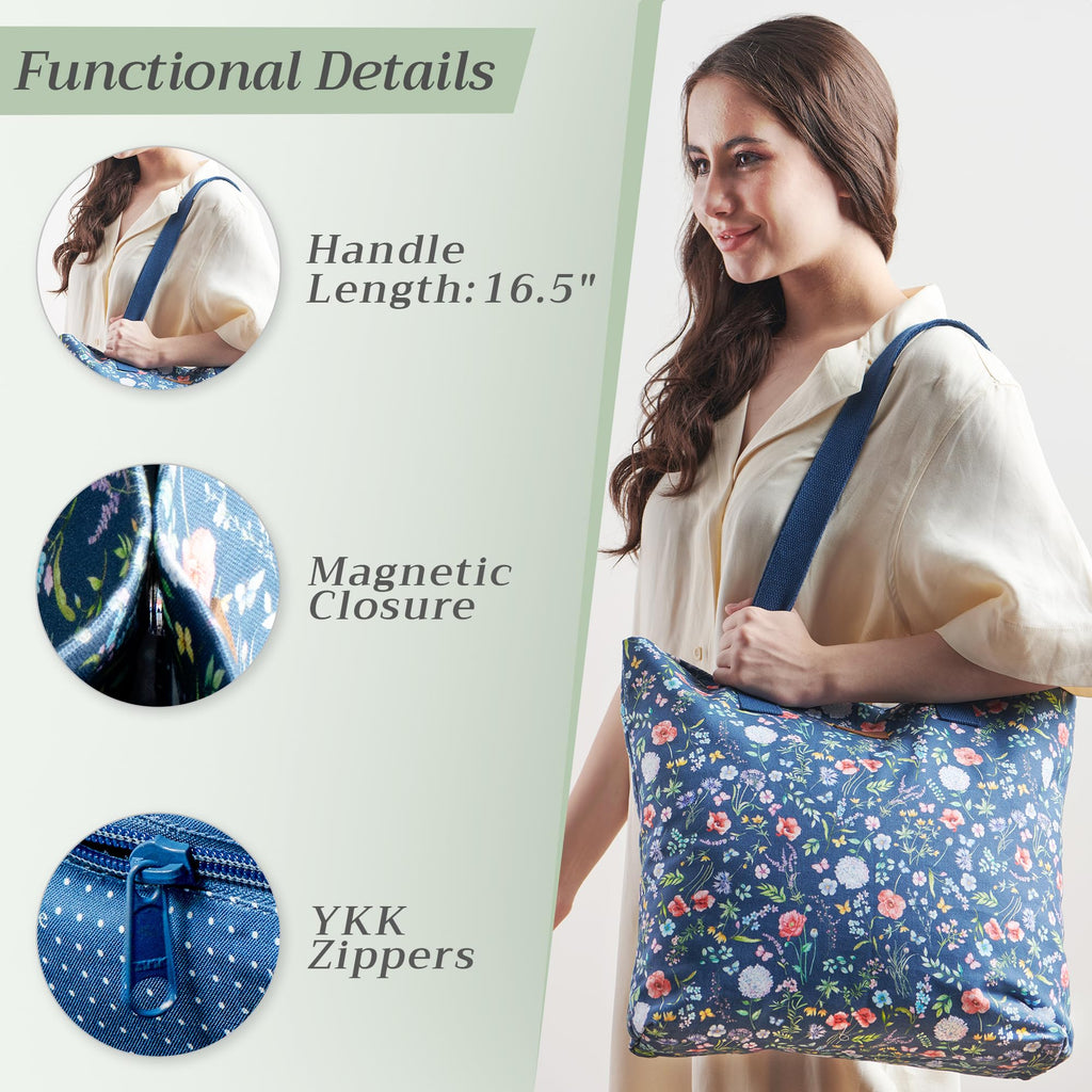 Just Floral Canvas Tote Bags