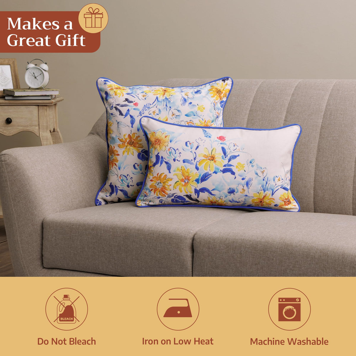Girassol Throw Pillow Covers