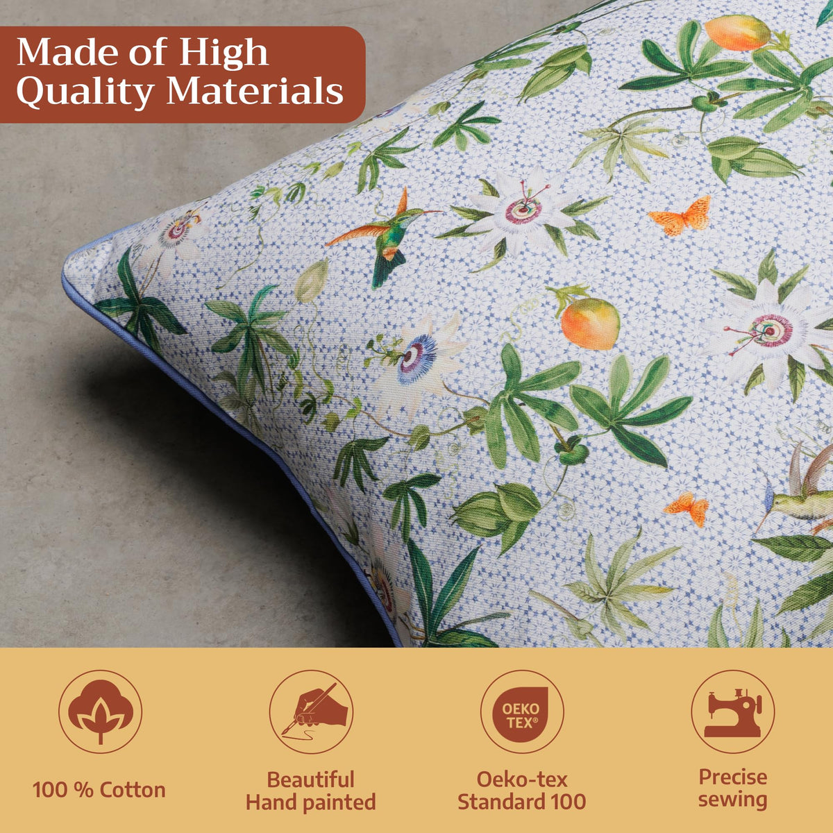 Passiflora Throw Pillow Covers