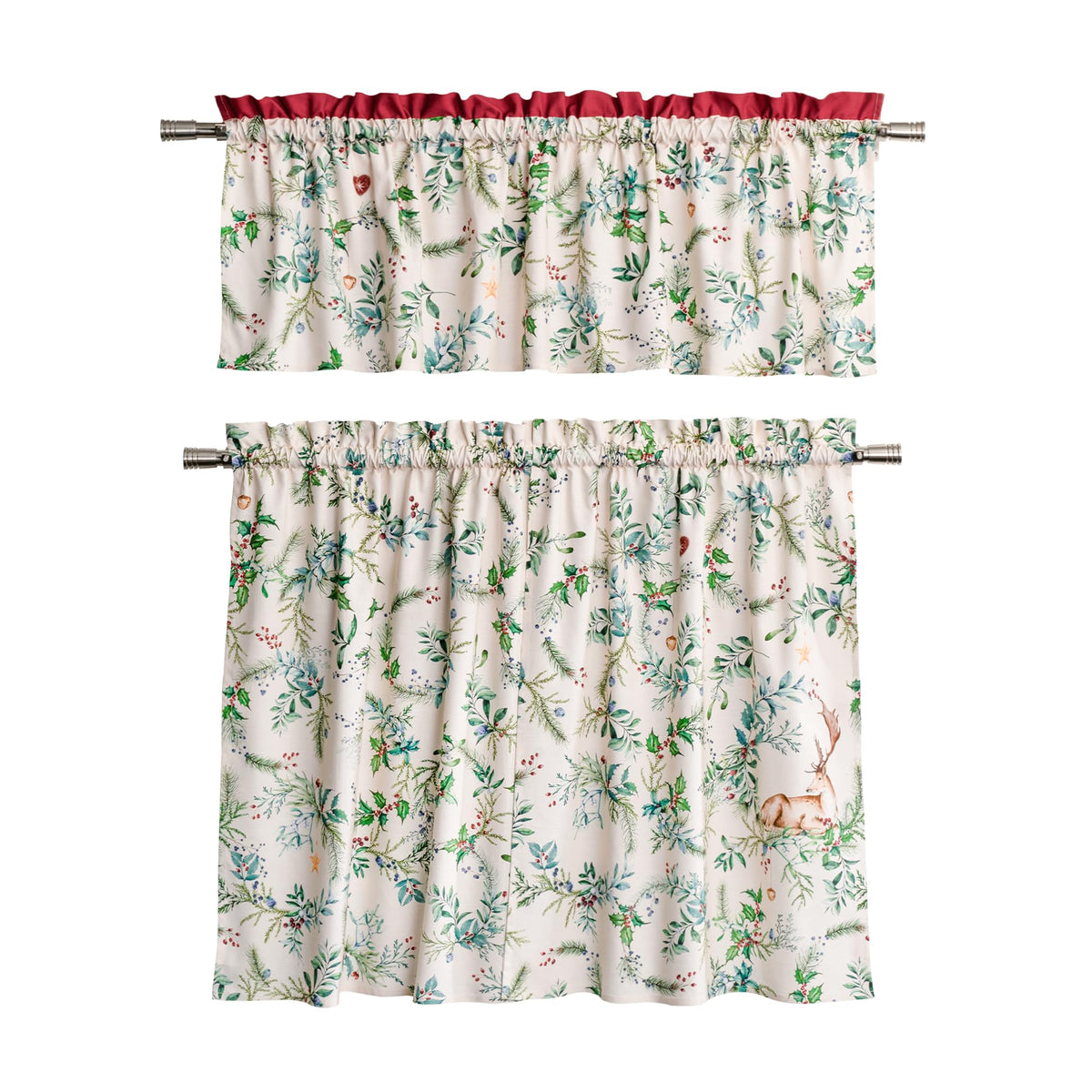 Holly Time Kitchen Curtains