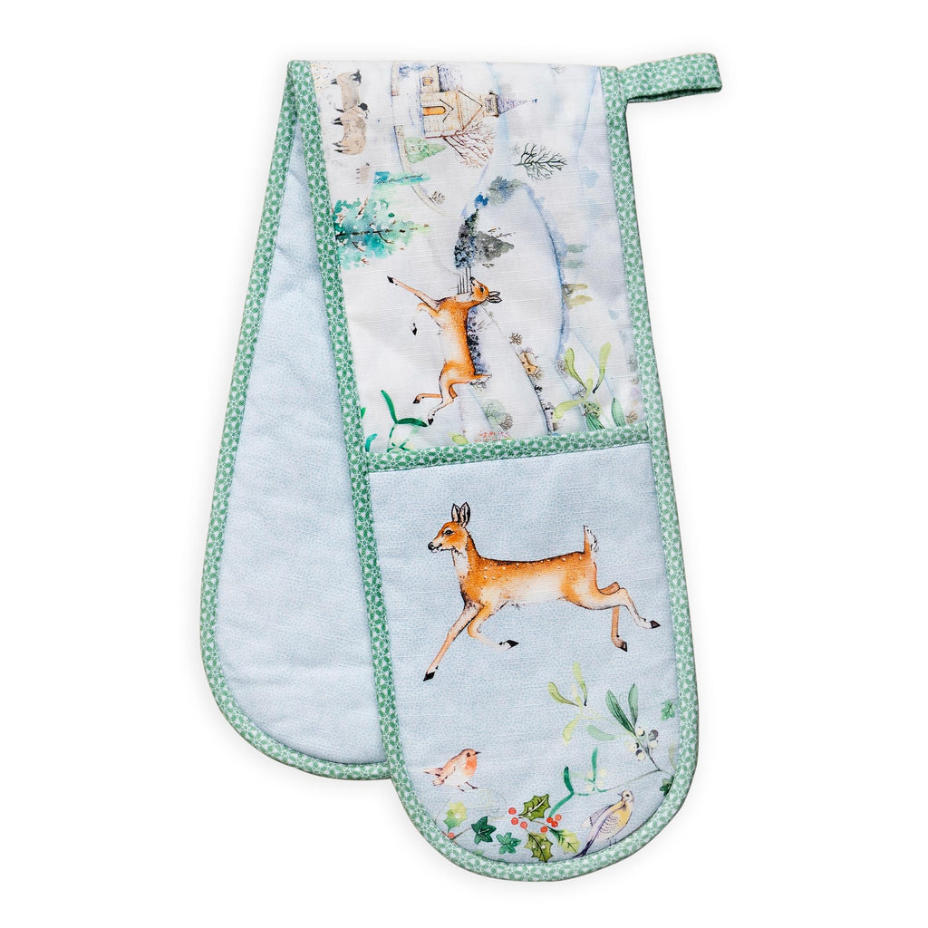 Snowy World Double Oven Mitts