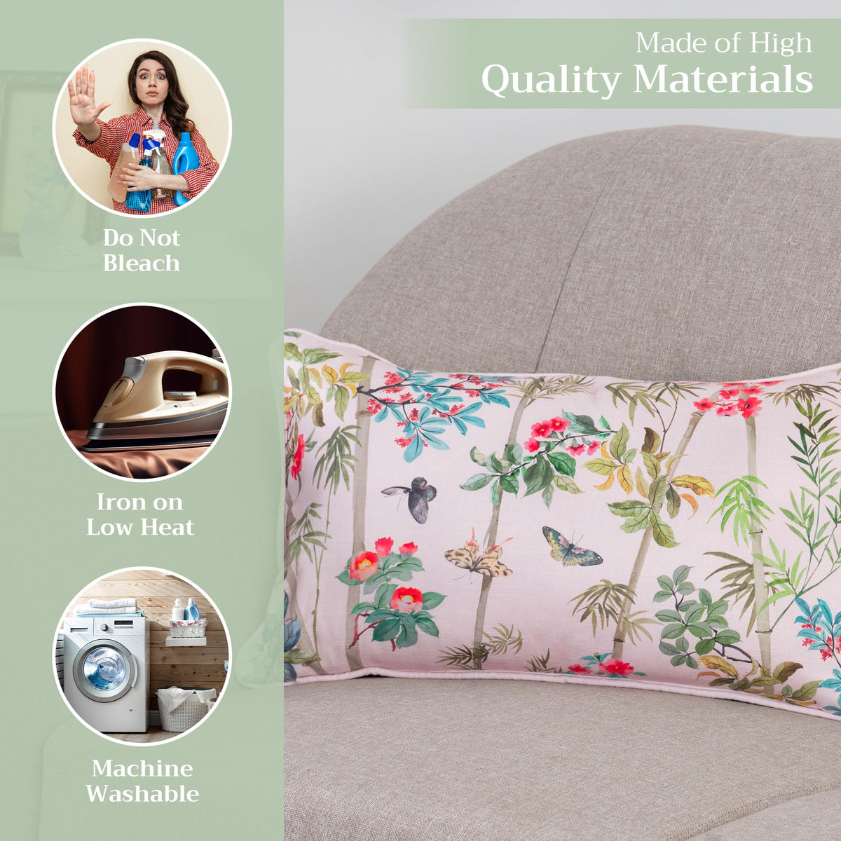 Canne Throw Pillow Covers