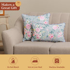Sweet Rose Lavender Throw Pillow Covers